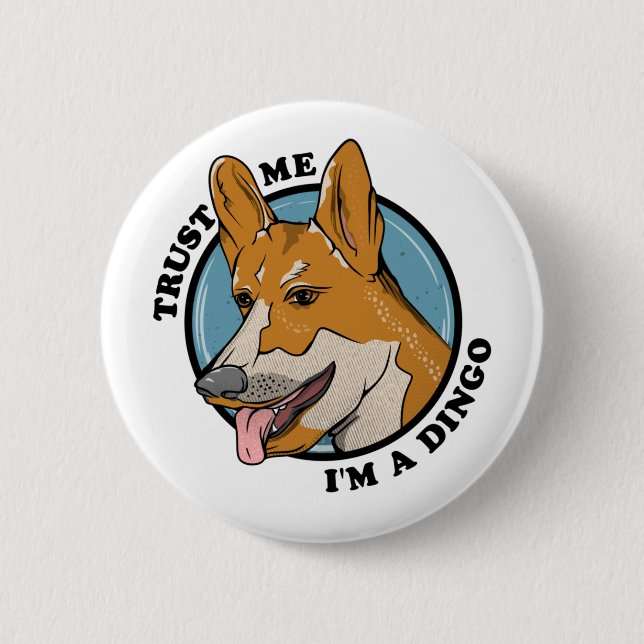 Cartoon Dingo 6 Cm Round Badge (Front)