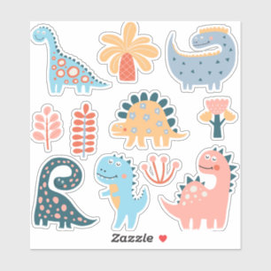 cartoon dinos sticker pack
