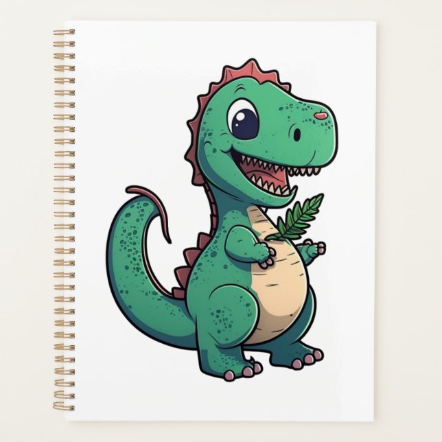 Cartoon dinosaur illustration planner (Front)