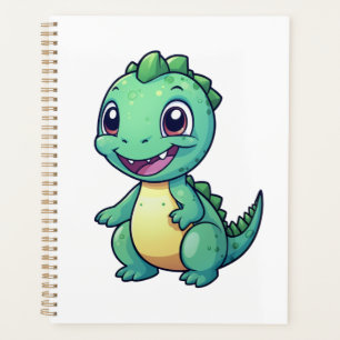 Cartoon dinosaur illustration planner