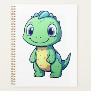 Cartoon dinosaur illustration planner
