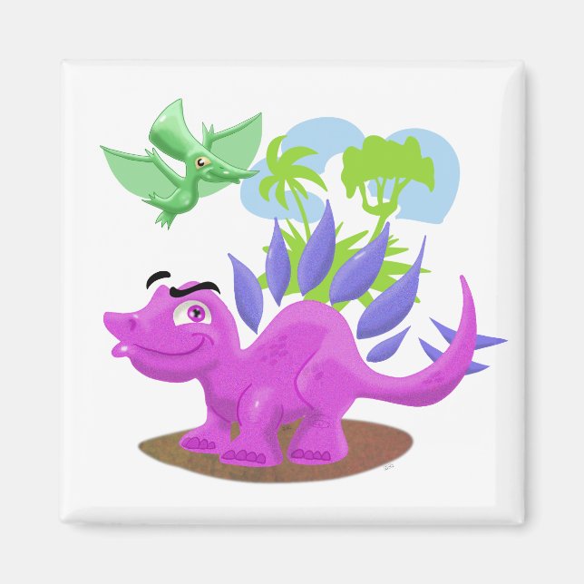 Cartoon Dinosaurs Magnet (Front)
