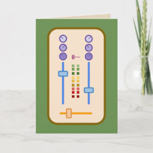 Cartoon DJ Mixer Birthday Card