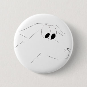 Cartoon dog 6 cm round badge