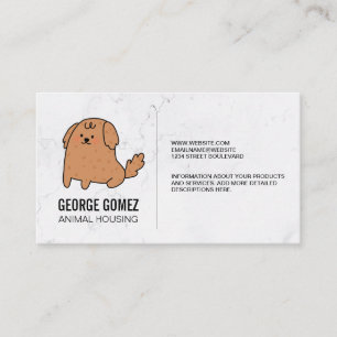 Cartoon Dog   Animal Services Business Card