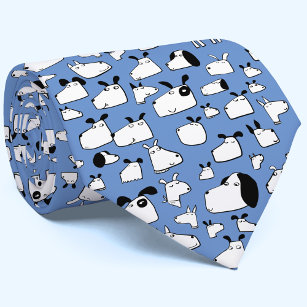 Cartoon Dog Blue Tie