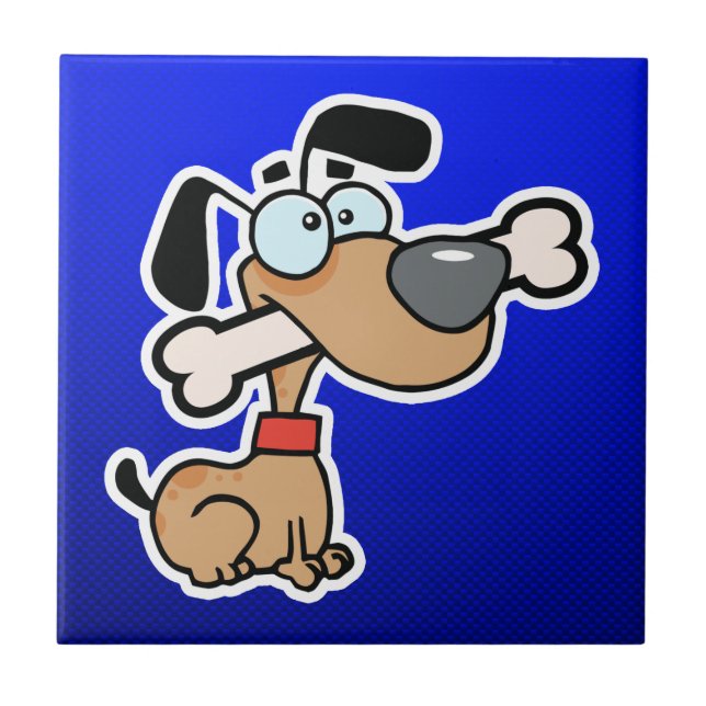 Cartoon Dog; Blue Tile (Front)
