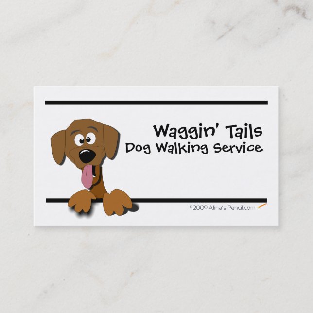 Cartoon Dog Business Card Template (Front)