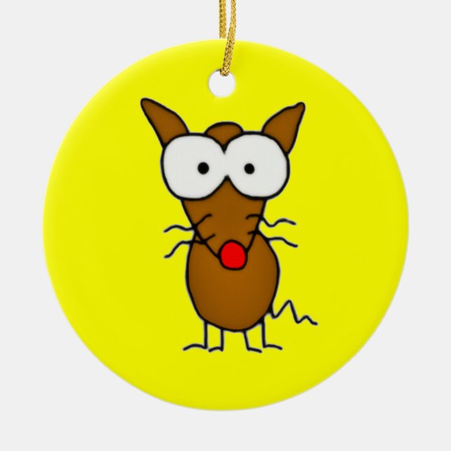 Cartoon Dog Ceramic Ornament (Front)