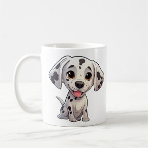 Cartoon dog illustration coffee mug