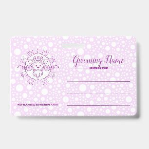 Cartoon Dog Illustration for Grooming ID Badge