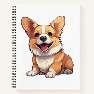 Cartoon dog illustration notebook
