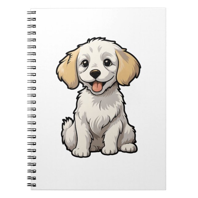 Cartoon dog illustration notebook (Front)