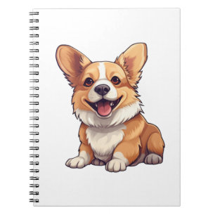 Cartoon dog illustration notebook