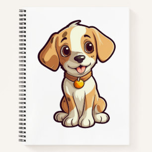 Cartoon dog illustration notebook
