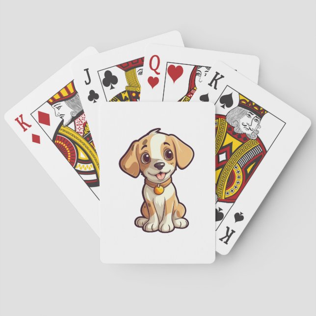 Cartoon dog illustration playing cards (Back)