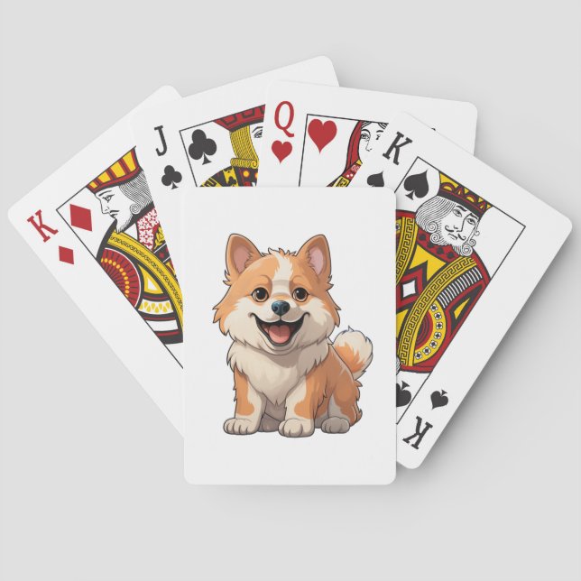 Cartoon dog illustration playing cards (Back)