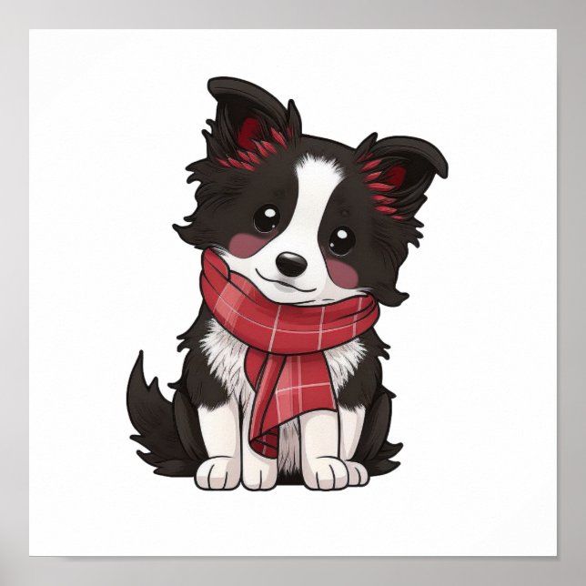 Cartoon dog illustration poster (Front)
