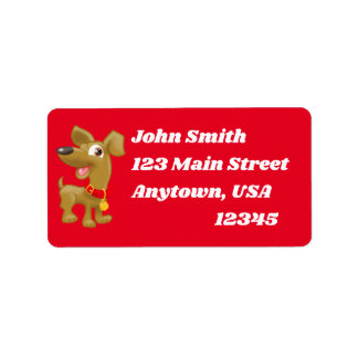 Cartoon Dog Label