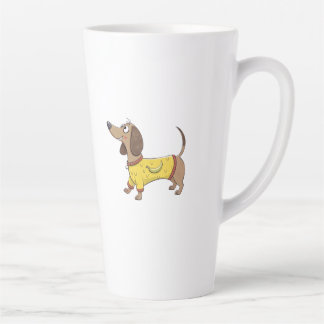 Cartoon dog latte mug