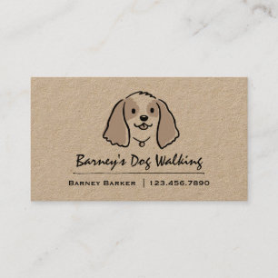 Cartoon Dog Pet Sitter Animal Care Business Card