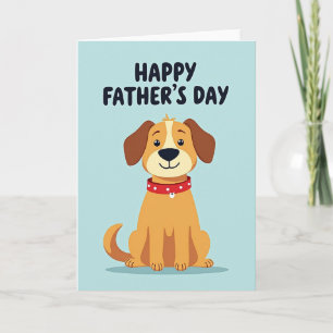 Cartoon Dog Sweet Fathers Day Card
