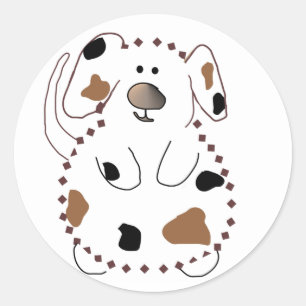 Cartoon Dog Tshirts and Gifts Classic Round Sticker