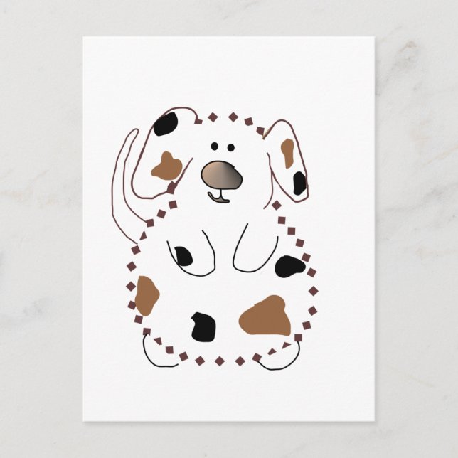 Cartoon Dog Tshirts and Gifts Postcard (Front)