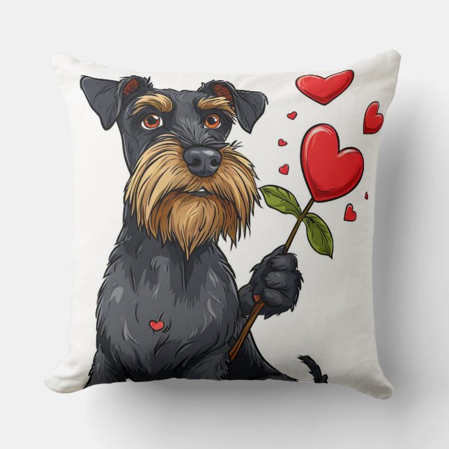 Cartoon dog with a flower cushion (Front)