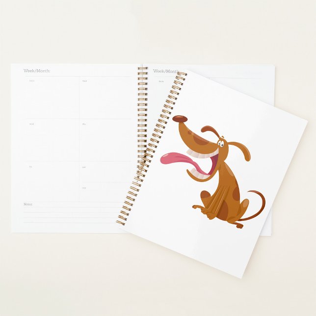 Cartoon Dog with Big Smile and Tongue Out Planner (Creator Uploaded)