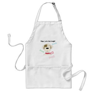 Cartoon Dog with Fun Saying Standard Apron