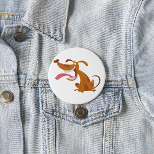 Cartoon Dog With Tongue Out  7.5 Cm Round Badge