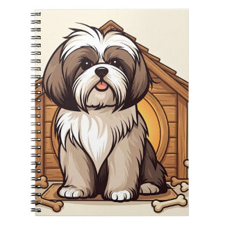 Cartoon Doghouse-Cute Shih Tzu Design Notebook