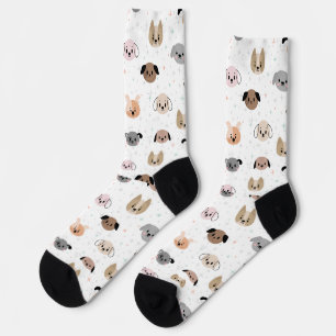 Cartoon Dogs Seamless Pattern  Socks