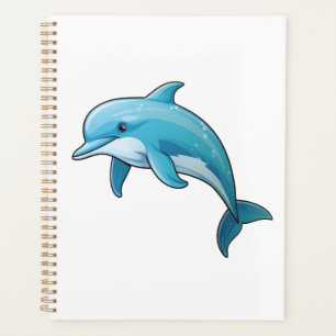 Cartoon dolphin illustration planner