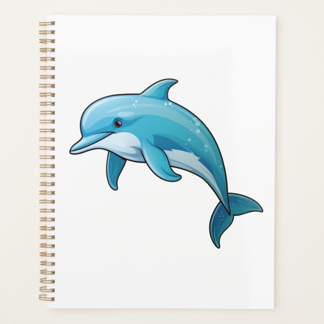 Cartoon dolphin illustration planner (Front)