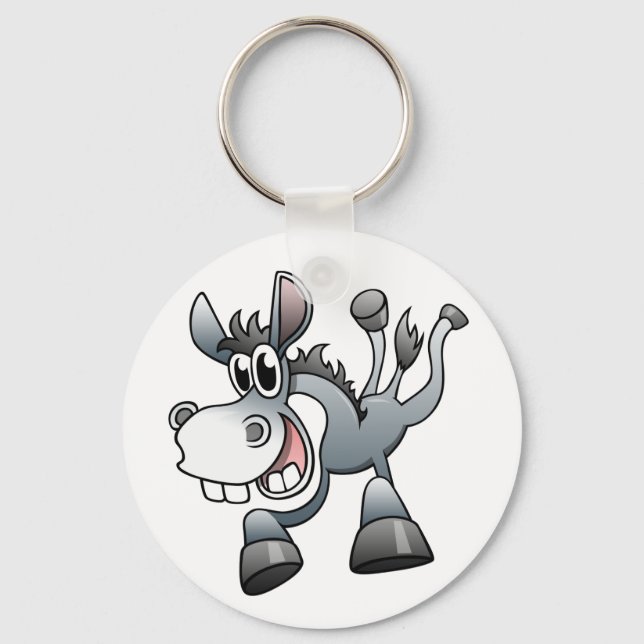 Cartoon Donkey Key Ring (Front)