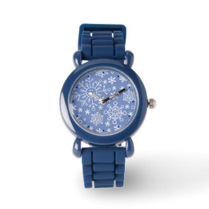 Cartoon Doodle Winter Snowflakes Watch