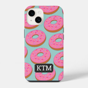 Cartoon Doughnut Circles with Pink Topping custom iPhone 14 Case