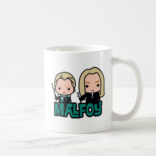 Cartoon Draco and Lucius Malfoy Character Art Coffee Mug (Right)