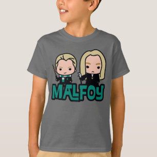 Cartoon Draco and Lucius Malfoy Character Art T-Shirt