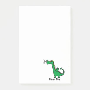 Cartoon Dragon Fear Me Post-it Notes