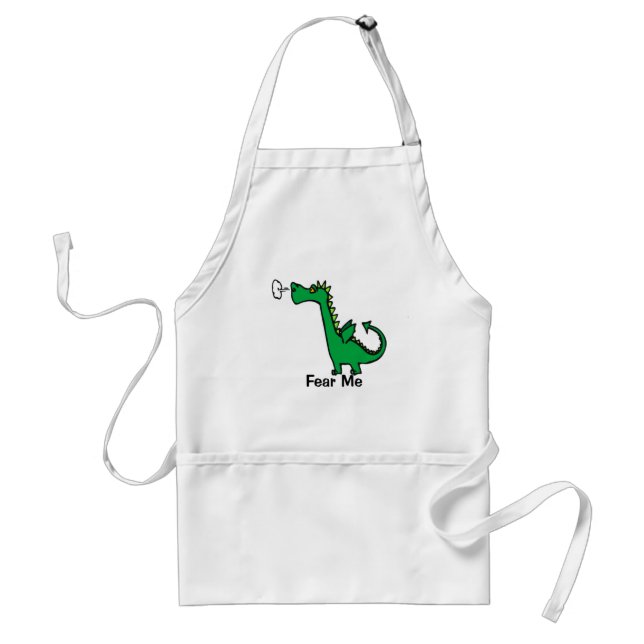 Cartoon Dragon Fear Me Standard Apron (Front)