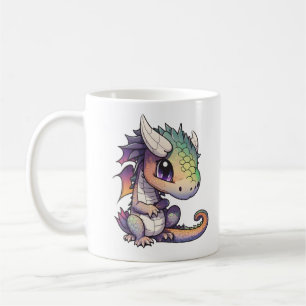Cartoon dragon illustration coffee mug