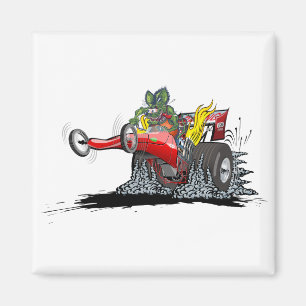 Cartoon dragster magnet