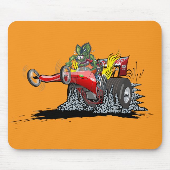 Cartoon dragster mouse pad (Front)