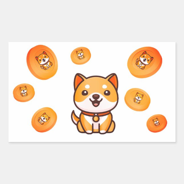 Cartoon, Drawing, Baby Rectangular Sticker (Front)