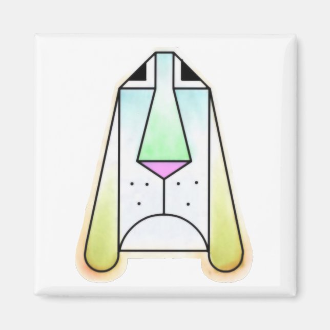 Cartoon Droopy Bloodhound Magnet (Front)