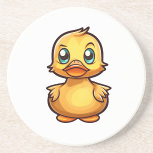 Cartoon duck illustration coaster