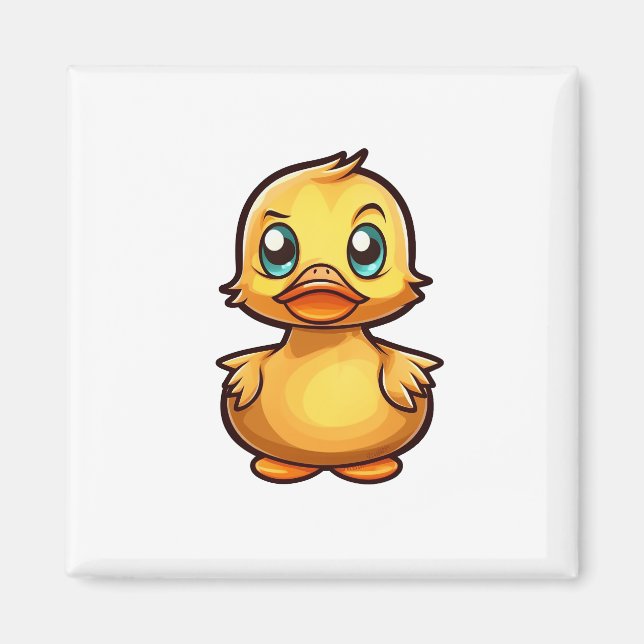 Cartoon duck illustration magnet (Front)